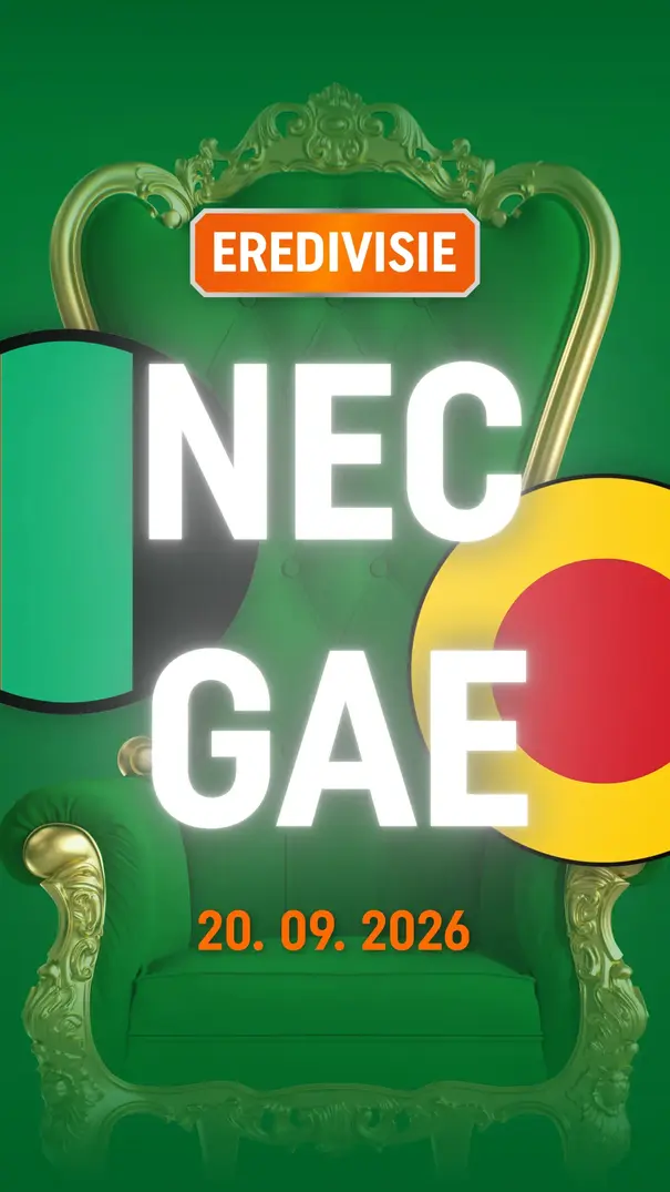 EREDIVISIE: NEC tegen GAE, 20.09.2026
