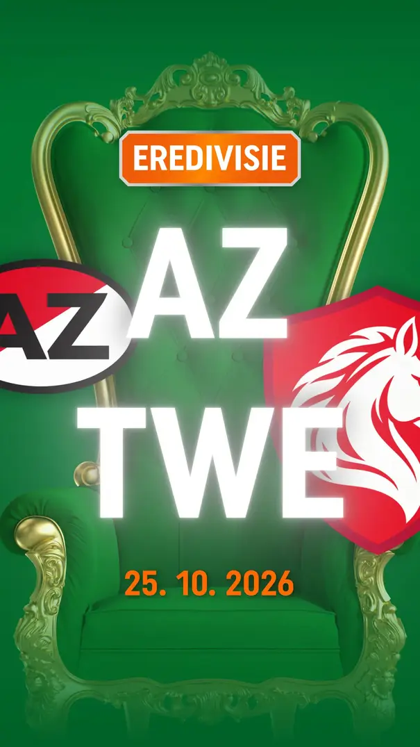 Eredivisie: AZ tegen Twente, 25.10.2026