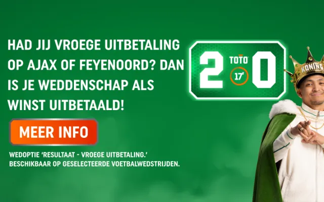 ajax feyenoord vroege uitbetaling