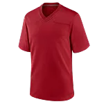Rood V-hals T-shirt met korte mouwen