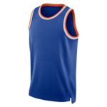 Blauwe sporttanktop zonder mouwen met oranje bies