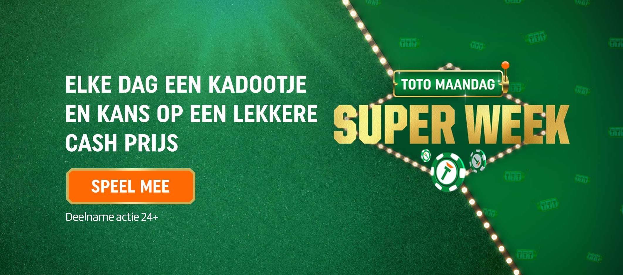 TOTO Maandag Super Week met SPEEL MEE knop, kans op cash prijs elke dag